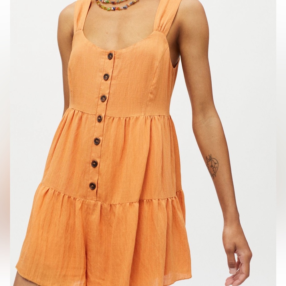 urban outfitters, orange romper